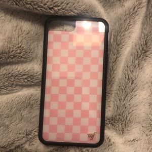 iPhone 8 Plus wildflower pink checkers case